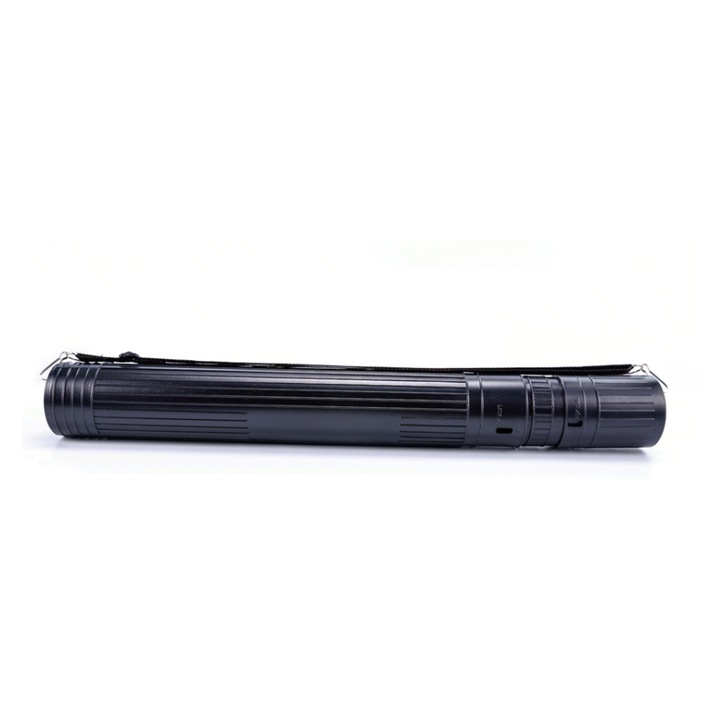 Tub extensibil pentru documente, lungime ajustabila 45-72 cm, diametru 7 cm, din plastic rezistent, culoare negru, pentru transport si protectie planuri, desene si postere DACO sku28