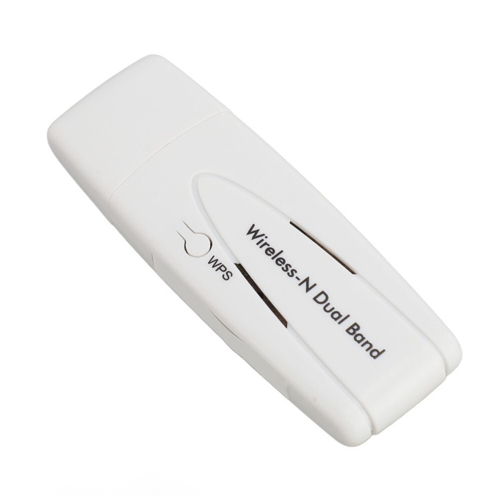 Adaptor wireless dual band 300Mbps USB alb 2.4G 5.8G