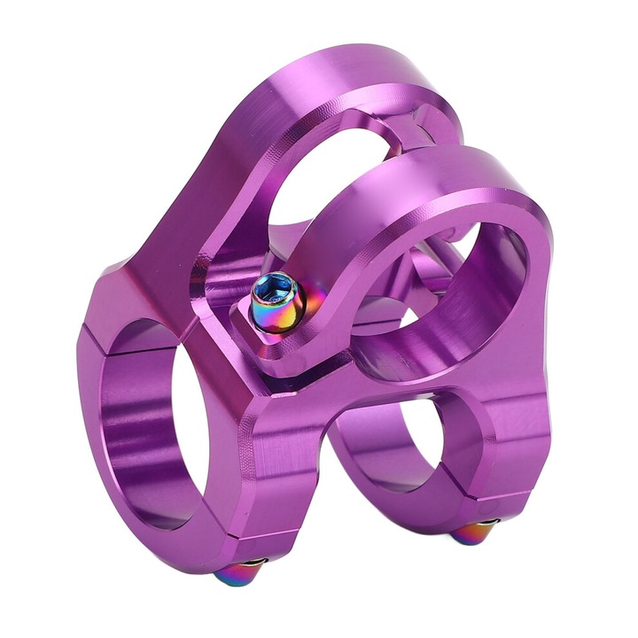 Pipa ghidon aluminiu 31.8x35mm CNC scurt mov