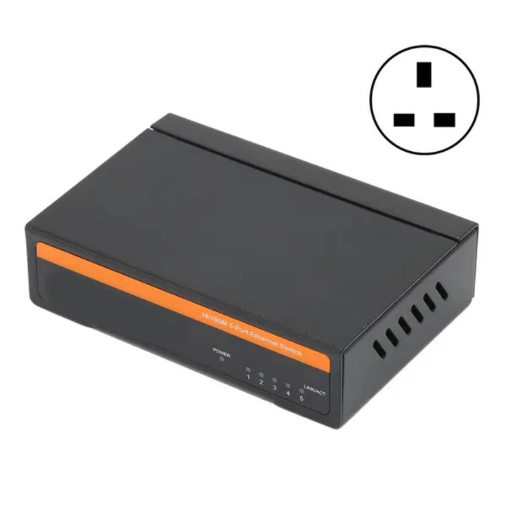 Суич Ethernet 5 порта 10/100M алуминий 1G 100-240V