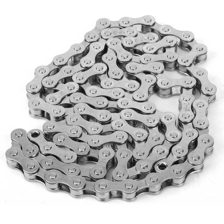Lant bicicleta, otel inoxidabil, rezistent, argintiu, 1/2x1/8inch, 104 zale