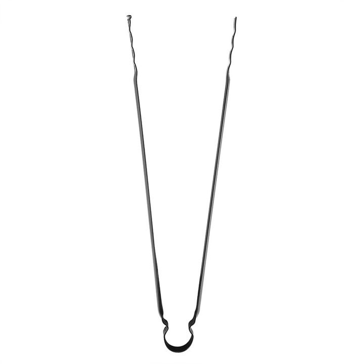 Cleste metalic multifunctional pentru gratar, 30x1.8cm, negru