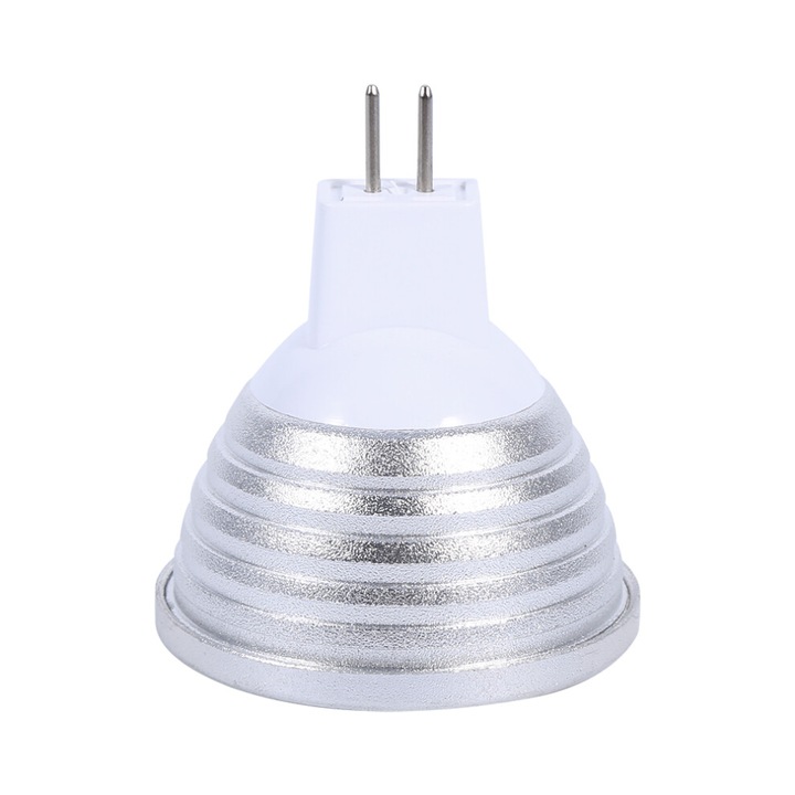 Bec LED MR16 3W RGB színváltós távirányítóval 12-24V 60°