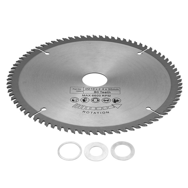 Disc fierastrau circular 210mm 80 dinti 30mm diametru orificiu