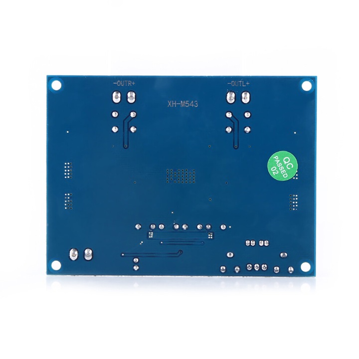 Kétcsatornás sztereó audio erősítő 120W x2 fekete 9.2x6.8x1.6cm