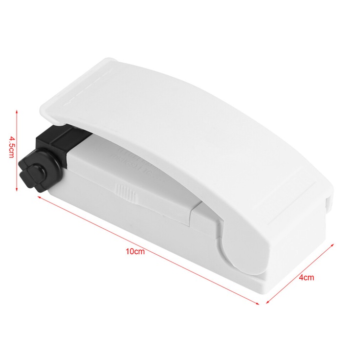 Sigilant plastic mini, 10x4x4.5cm, alb