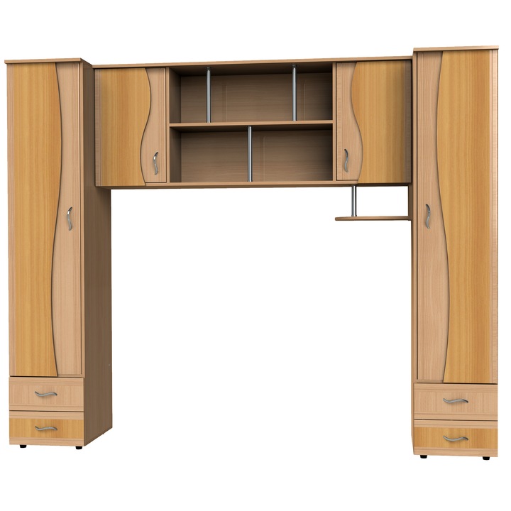 Set Camera Tineret, LoryII, 287x51x200cm, Fag/Cires