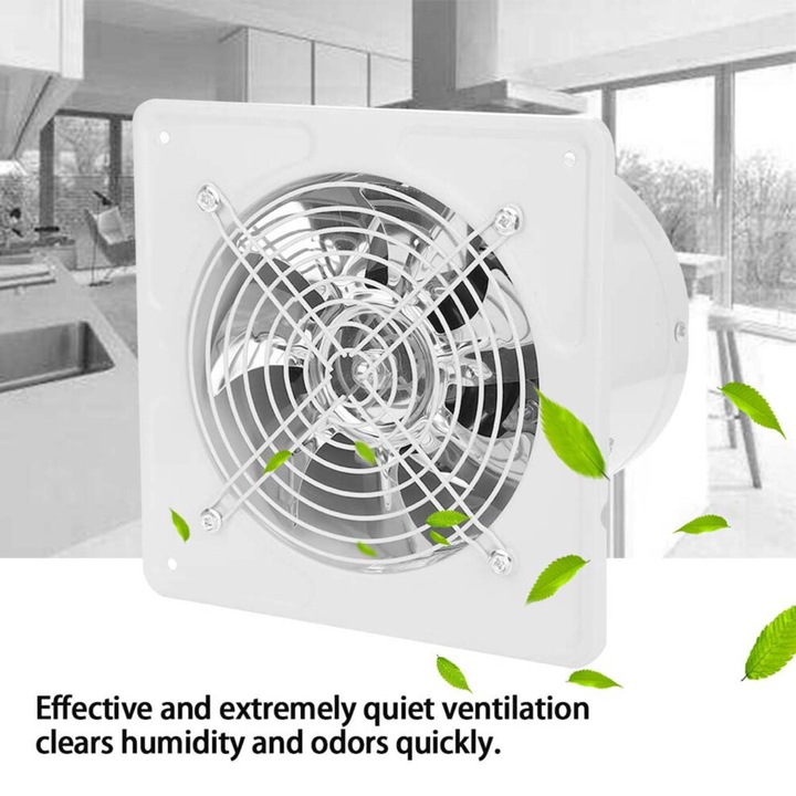 Fali elszívó ventilátor 190mm 40W fehér csendes