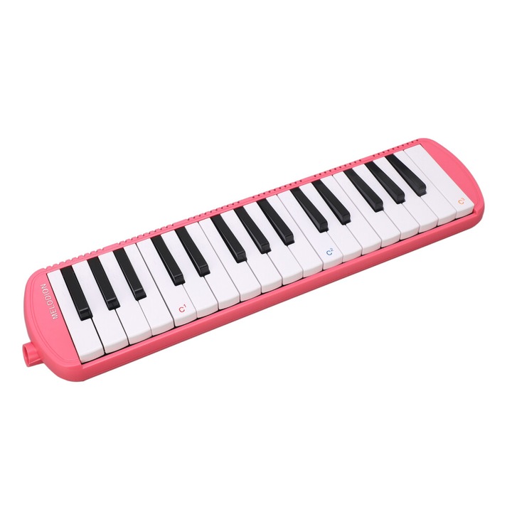 Melodica 32 Clape, Kék Rózsaszín Fekete, 32x10x5cm