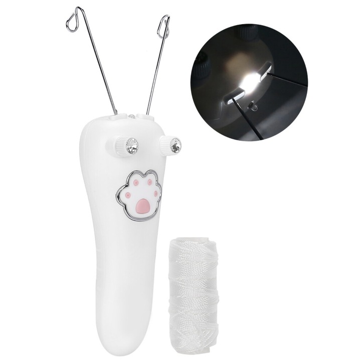 Elektromos epilátor testre, fehér, 5W, 500mAh, USB, 18650, 10x5x3cm