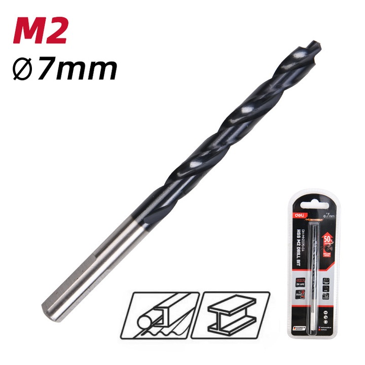 Burghiu HSS M2 7mm EDH-MHZ070-E4 Red Series Tools
