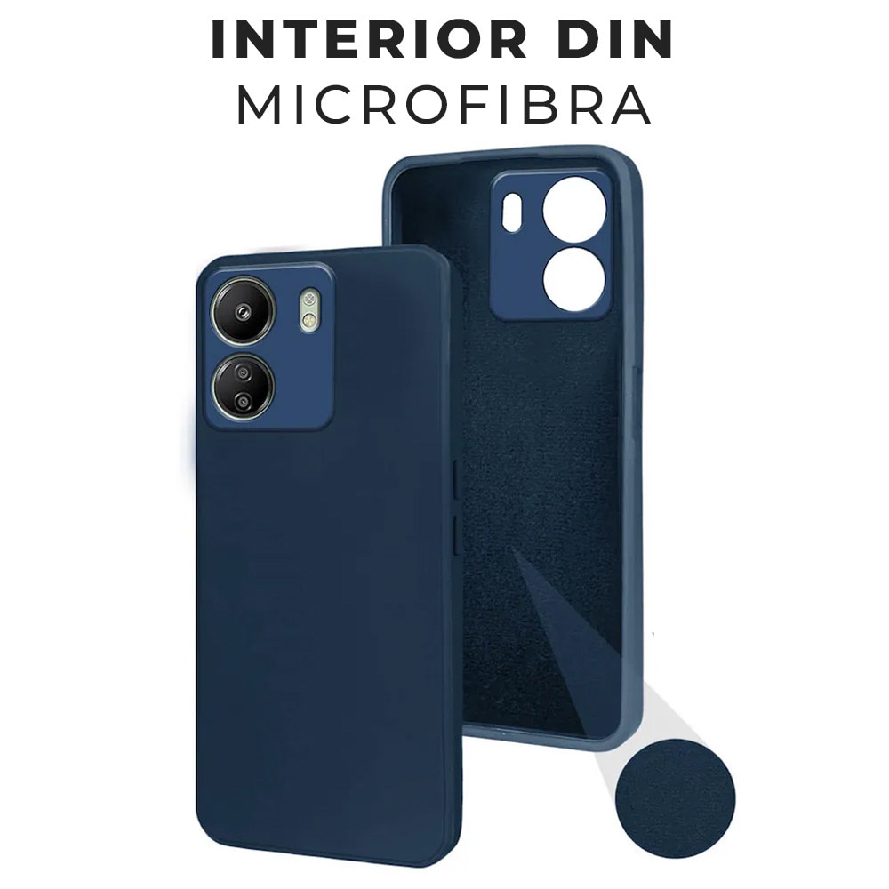 Husa pentru Xiaomi Redmi 13C DaDen Silicon Soft, Ultra Slim, Protectie sporita, Interior de microfibra, Calitate premium, Gri