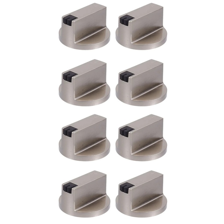 Set 8 buc butoane metalice universale pentru aragaz, bej, 4x4x2.3cm
