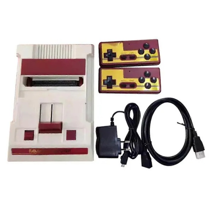 Consola jocuri wireless, 2.4G, doua controllere, alb, mini, 120mAh