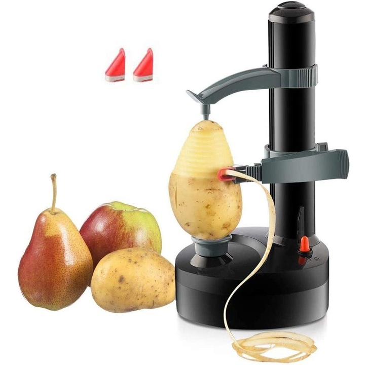 Curatatoare legume si fructe multifunctionala electrica automata rotativa alba