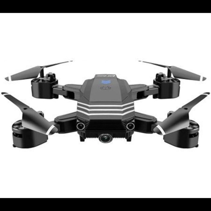 Мини сгъваем дрон с 4K HD камера, дистанционно управление, режим без глава, черен, малък