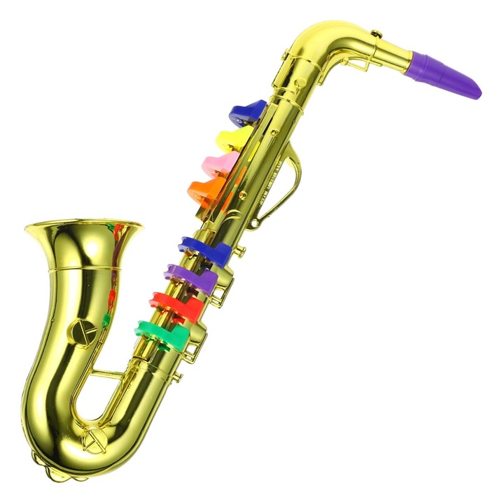 Játék hangszer trombita műanyag 39x14.2x8.3cm arany gyerekeknek