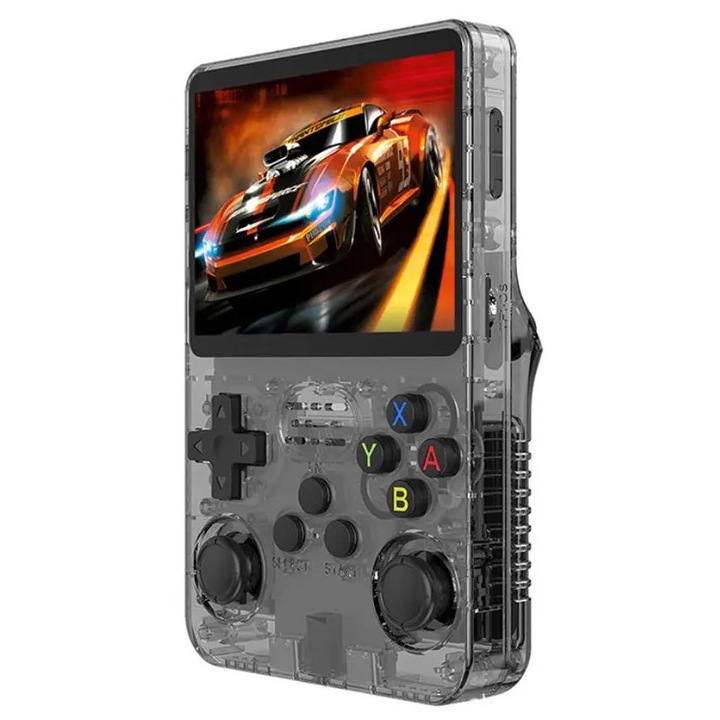 Consola portabila jocuri, 3.5 inch IPS, Linux, 128G, retro, negru