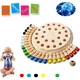 Joc de memorie lemn, set educational, multicolor, 4-6 ani