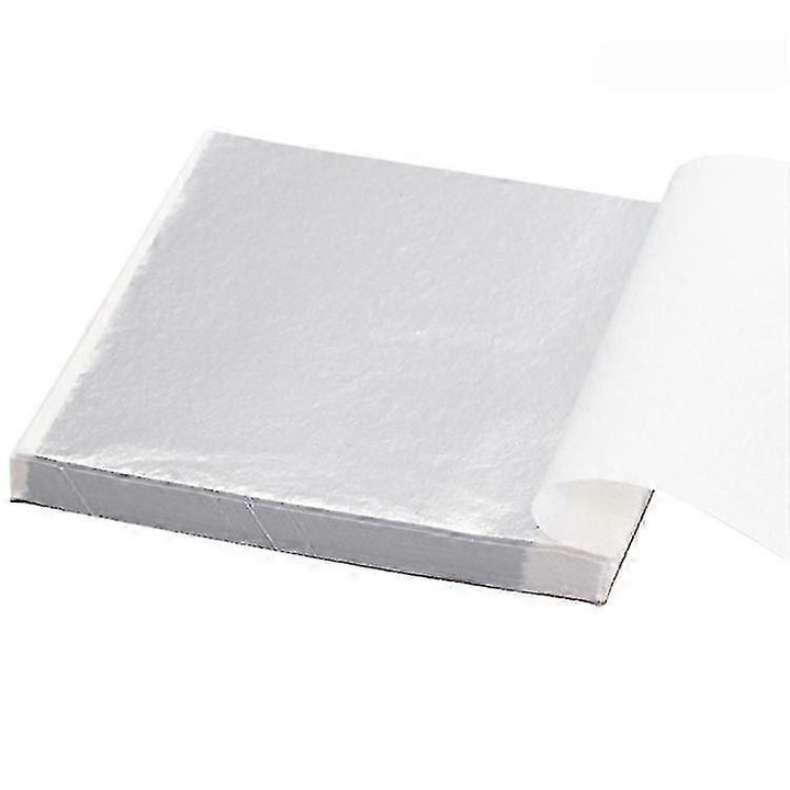 24K arany fólia művészethez és dekorációhoz, 9x9cm, 100 darabos szett, arany