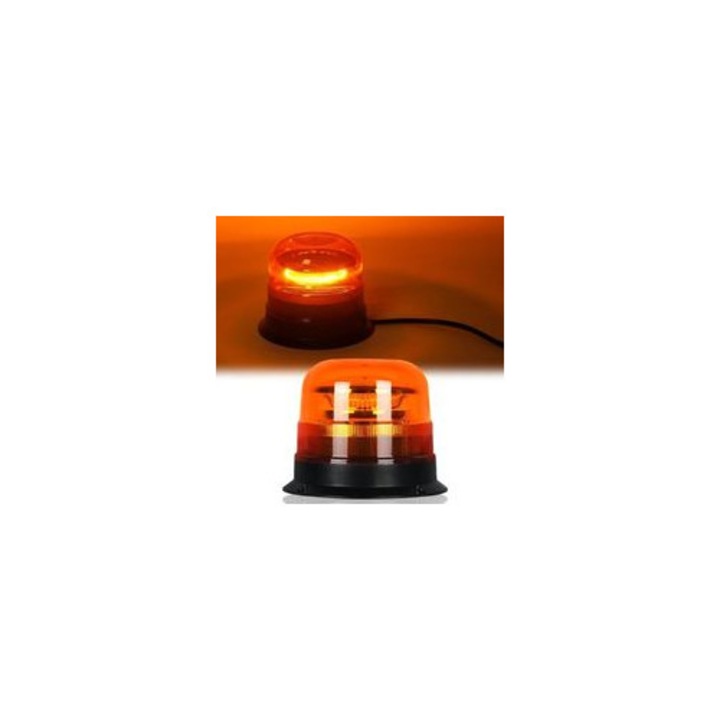 LED figyelmeztető lámpa 42 darabos, 12/24V, 8 villogó mód, sárga, 14.9x11.7cm