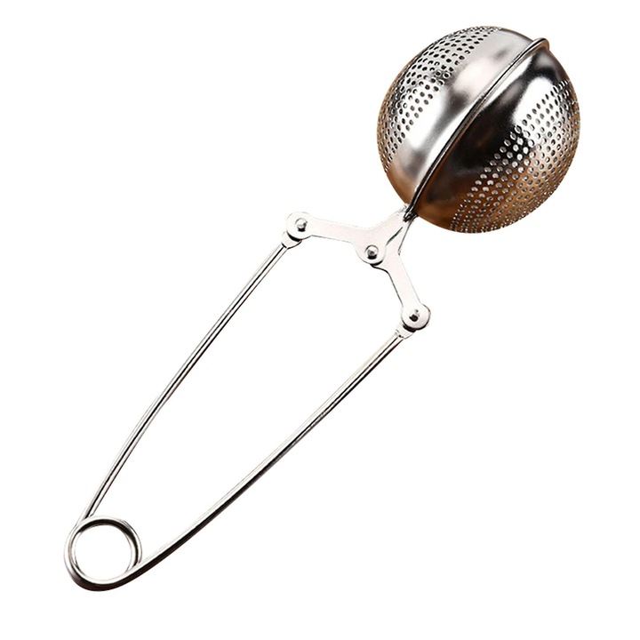 Rozsdamentes acél teatojás, golyó, tartós, 6cm