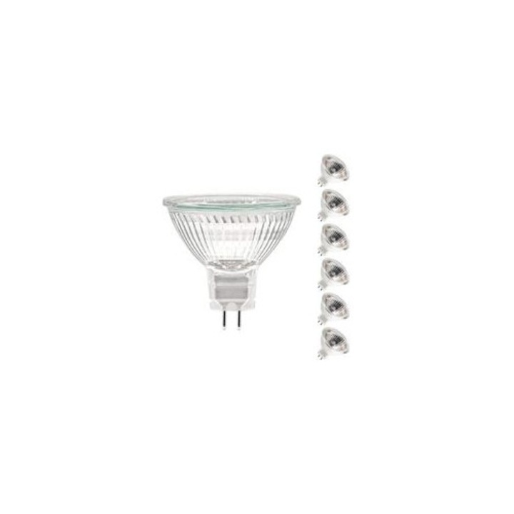 Bec halogen GU5.3 12V 50W 2700K meleg fehér, 6 db-os szett
