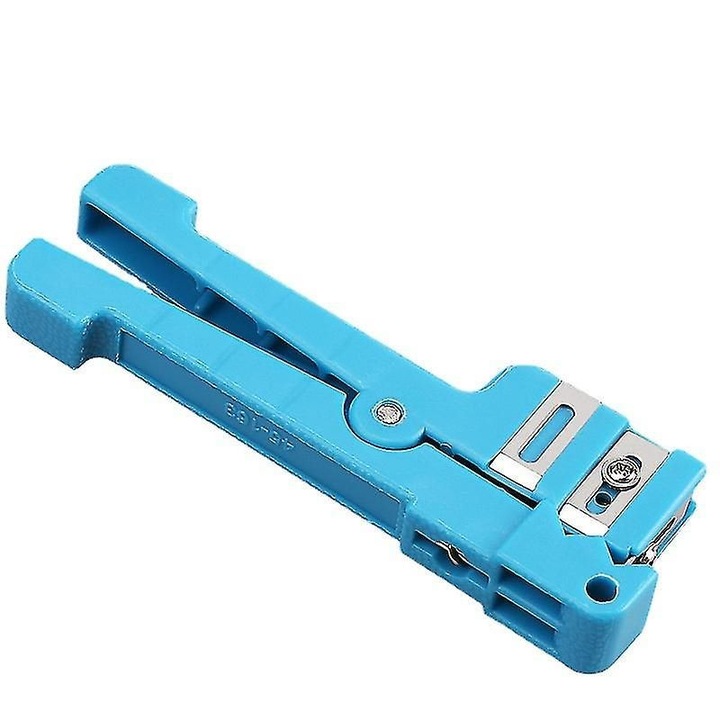 Optikai koaxiális kábelcsupaszító fogó, kék, 8.5cm
