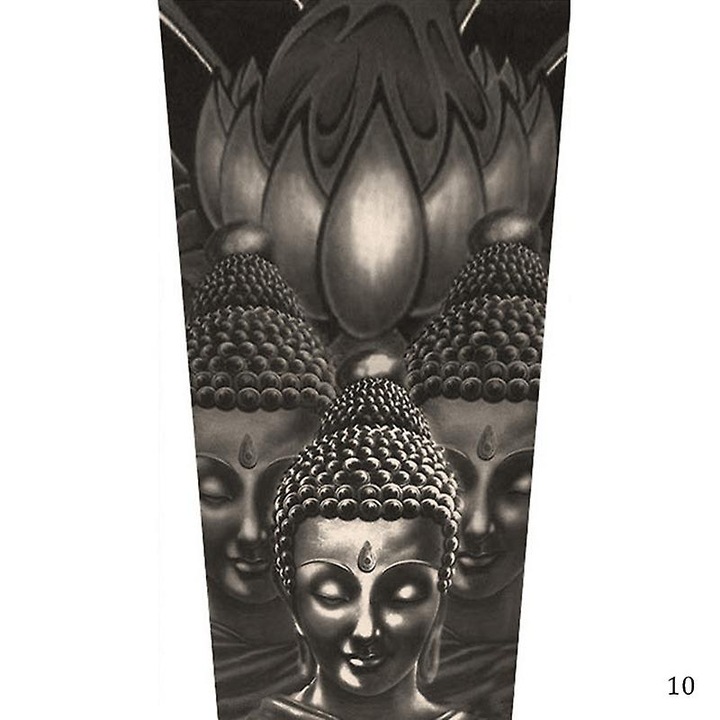 Unisex elasztikus karszár, ideiglenes tetoválás, UV védelem, univerzális méret, fekete 43x11cm