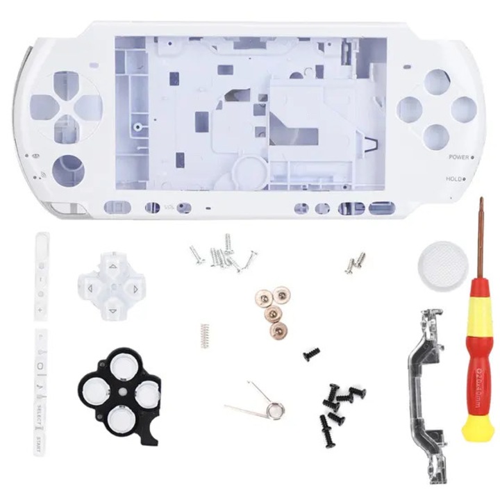 Пълен корпус за игрова конзола PSP3000, компактен, издръжлив, многоцветен, с отвертка