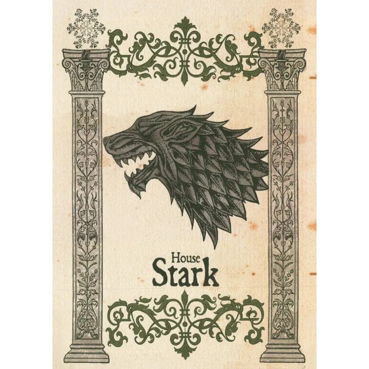 Poszter A3 Game of Thrones Casa Stark többszínű 29.7x42cm