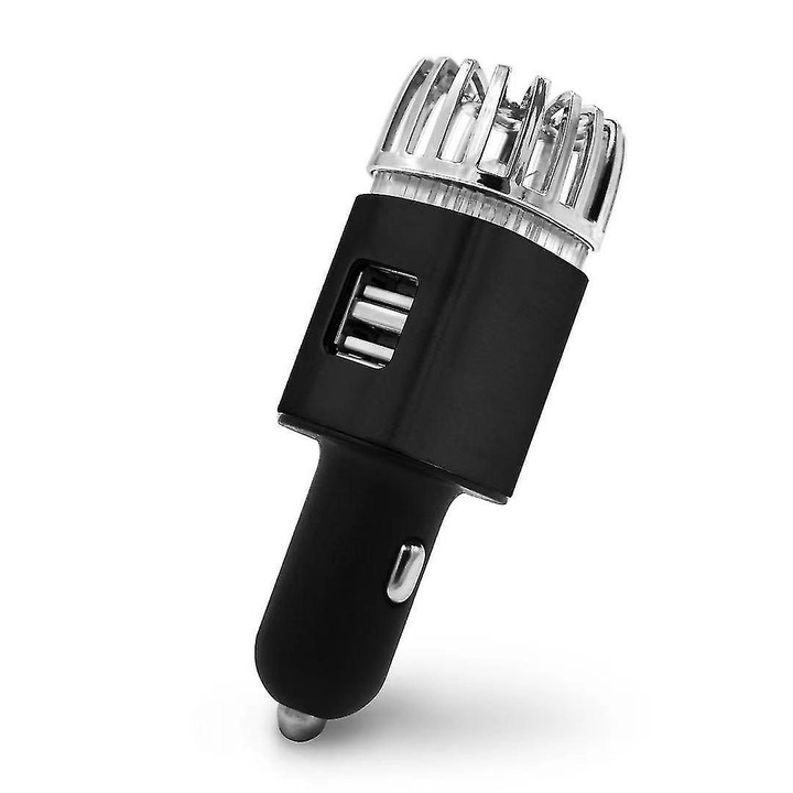 Autós légtisztító ionizátor gyors USB kettős töltéssel 3.5x3.5x10.5cm