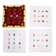 Joc de memorie lemn urs desenat, educativ, 22.6x22.6x2.4cm, multicolor, 3+ ani