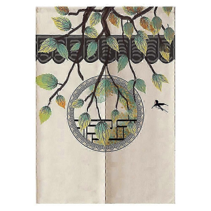 Noren japán függöny, panel, poliészter, 85x150cm, fehér