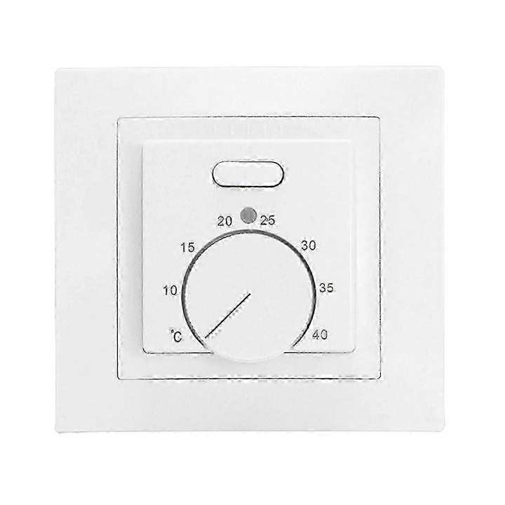 Padlófűtés termosztát 5-40°C 16A fehér 8.6x8.6x3.5cm falra szerelhető