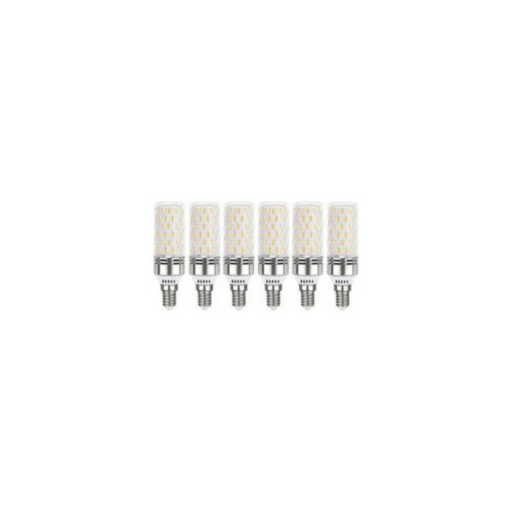 Bec LED E14 12W 3000K meleg fehér szett 6 db