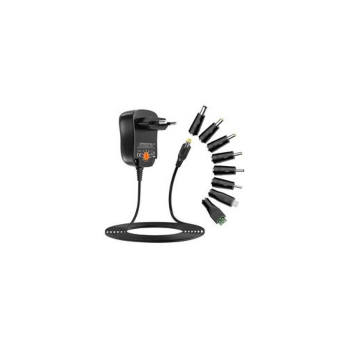 Универсален AC DC адаптер 3-12V 1A 8 конектора 5.5x2.1mm