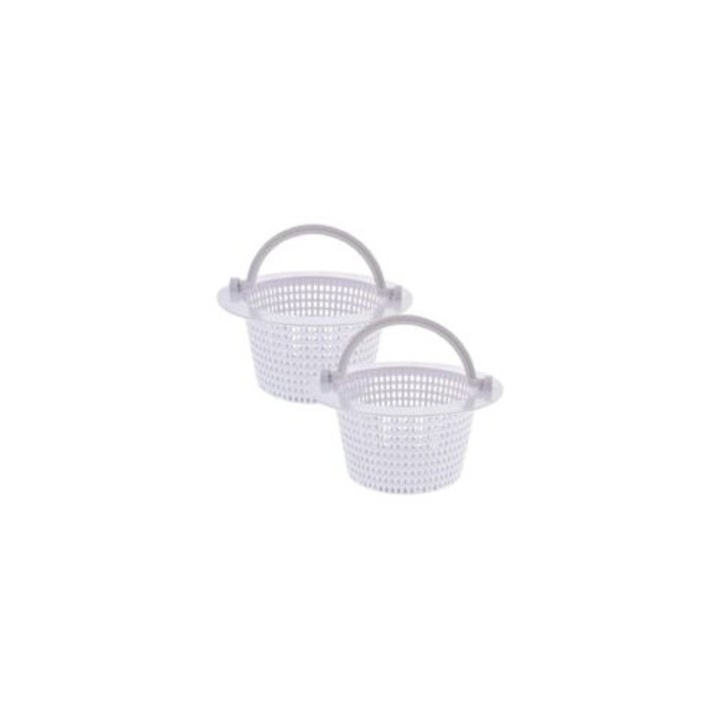 2 db skimmer kosár szett föld feletti medencéhez, műanyag, 16x12x7.6cm, fogantyúval