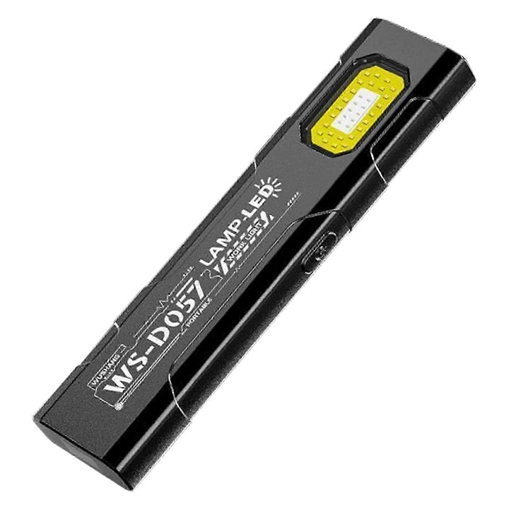 Преносим LED фенер, 550LM, акумулаторен, магнитен, черен, компактен