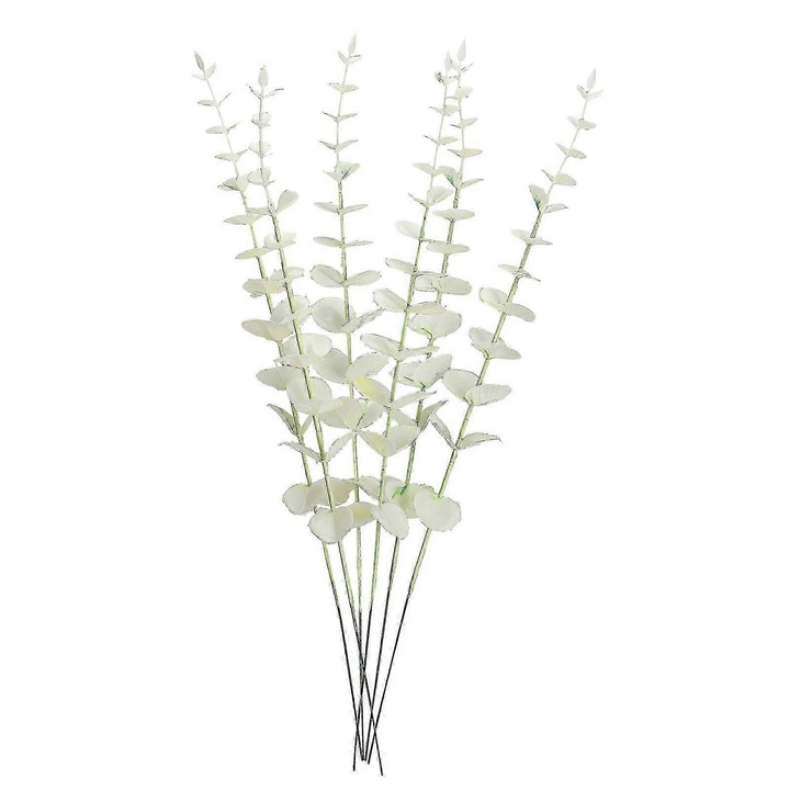 Művirágok, 6 darabos szett, arany-fehér-fekete, 38cm