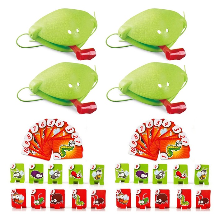 Társasjáték készlet 2/4 játékos részére, műanyag, többszínű, 4+ év