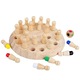Joc de memorie din lemn, set 24 piese, multicolor, 17.5x17.5x5.5cm