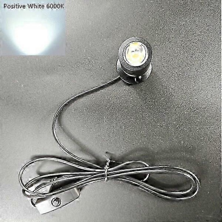 LED спот Mini USB, вграден превключвател, бял, компактен