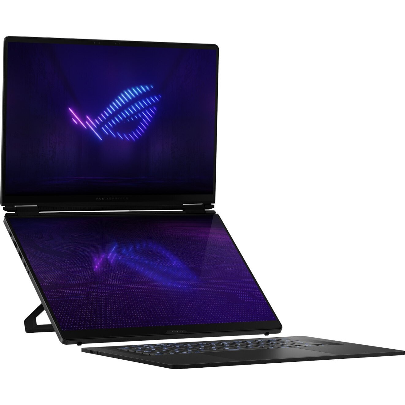 Laptop ASUS ROG Zephyrus Duo 16, 16" 3K Touchscreen, Intel® Core™ Ultra 9 386H pana la 4.9 GHz, 32 GB RAM LPDDR5x 8533, 2 TB SSD, NVIDIA® GeForce® RTX 5090 24 GB, Windows 11 Pro, Stellar Grey 2 TB