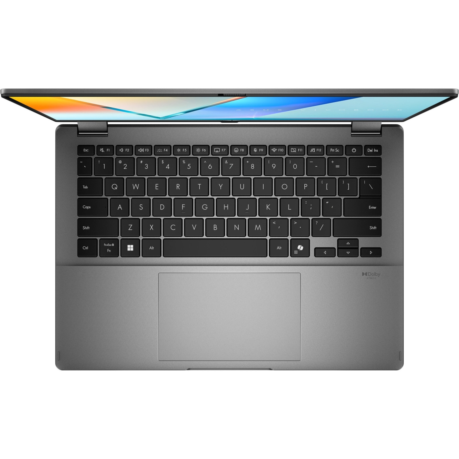 Laptop ASUS Vivobook 14 Flip, 14" WUXGA Touchscreen, Intel® Core™ Ultra 5 226V pana la 4.5 GHz, 16 GB RAM LPDDR5x, 512 GB SSD, Windows 11 Home, Matte Grey 512 GB