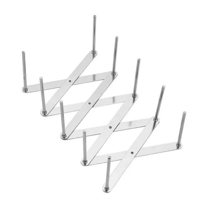 Állítható rozsdamentes acél tartó fedőknek és konyhai eszközöknek 13x5.7x7.2cm, kihúzható 48.7cm-ig