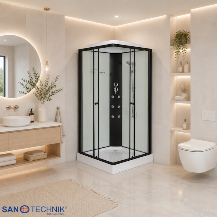 MONO BLACK - Cabina de dus completa - 100x100x215cm - BH1173