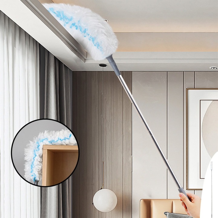 Set starter mop telescopic alb 8x245cm pentru mobilier si jaluzele