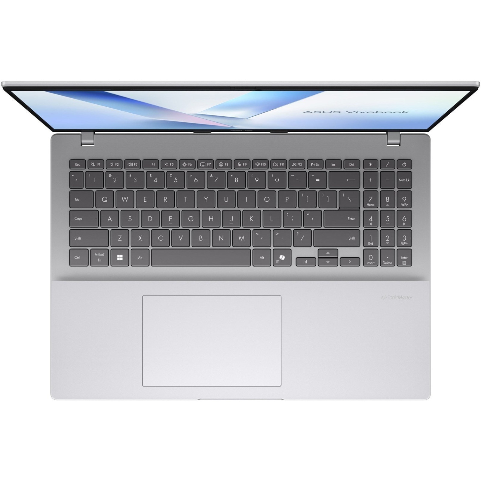 Laptop ASUS VivoBook 16, 16" WUXGA, Intel® Core™ Ultra 5 325 pana la 4.5 GHz, 16 GB RAM DDR5, 512 GB SSD, Intel® Graphics, Windows 11 Home, Cool Silver 512 GB