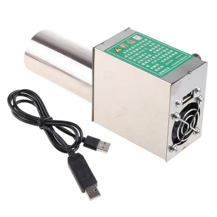 Hordozható elektromos ventilátor grillhez, állítható, 17.4x7.5x4.5cm, fekete